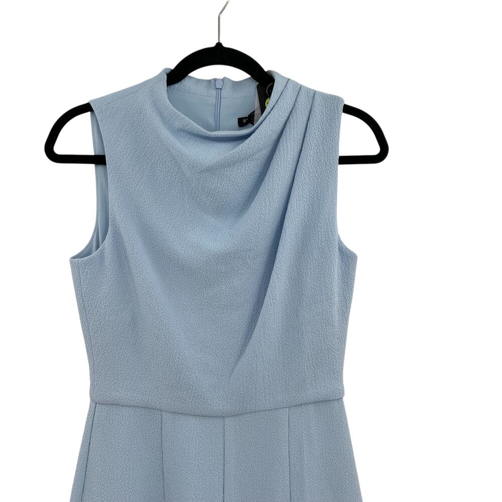 Black Halo Corrine Jumpsuit Blue Draped Wide Leg Made in‎ USA Size 2 NWT - Picture 3 of 16